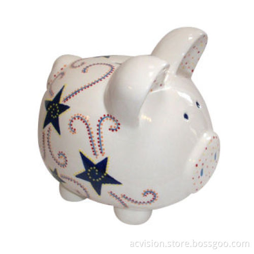 Punk ceramic coin bank for children